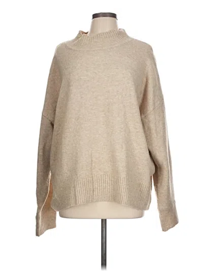 Pre-owned H&m Turtleneck Sweater In Tan