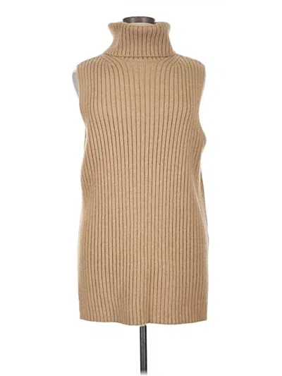 Pre-owned H&m Turtleneck Sweater In Tan
