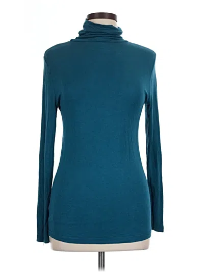 Pre-owned H&m Turtleneck Sweater In Teal