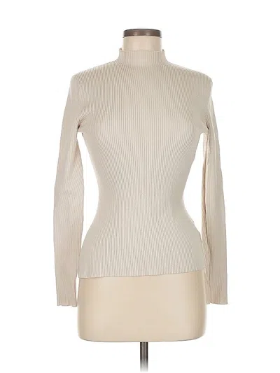 Pre-owned H&m Turtleneck Sweater In White