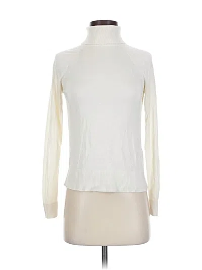Pre-owned H&m Turtleneck Sweater In White