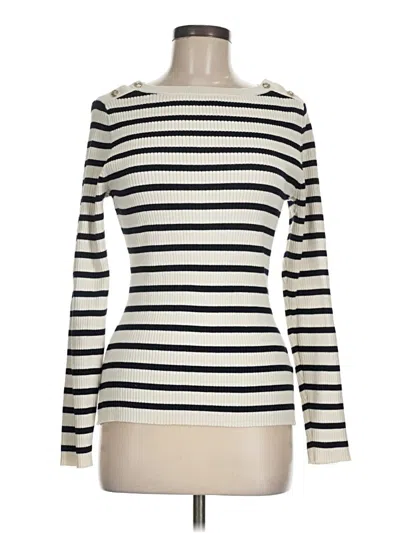 Pre-owned H&m Turtleneck Sweater In White