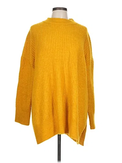 Pre-owned H&m Turtleneck Sweater In Yellow