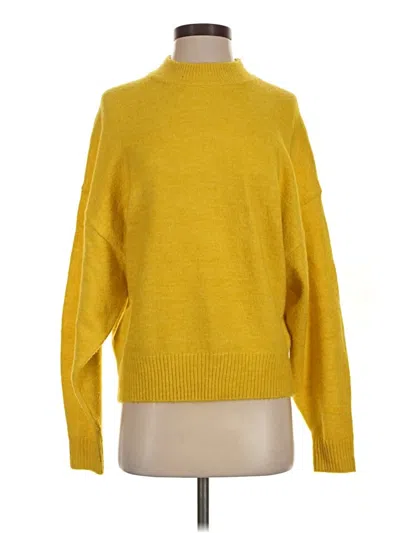 Pre-owned H&m Turtleneck Sweater In Yellow