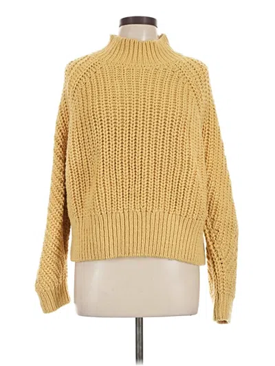 Pre-owned H&m Turtleneck Sweater In Yellow