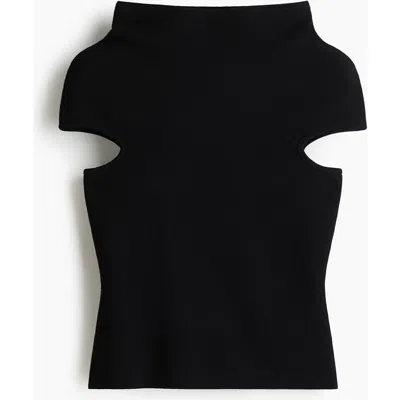 H&m Turtleneck Top In Black