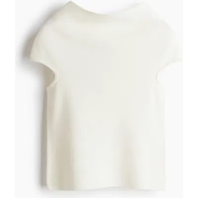 H&m Turtleneck Top In White