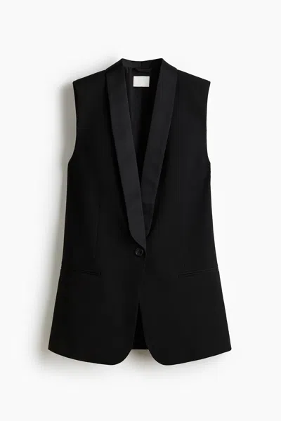 H&m Tuxedo Vest In Black