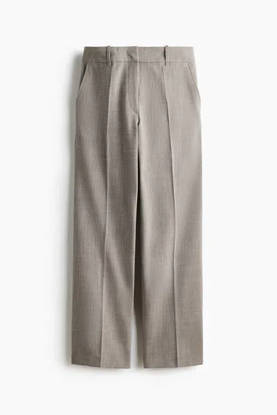 H&m Twill Dress Pants In Gray