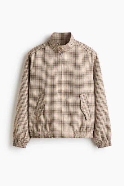 H&m Twill Jacket In Brown