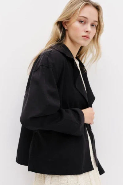 H&m Twill Jacket In Gray