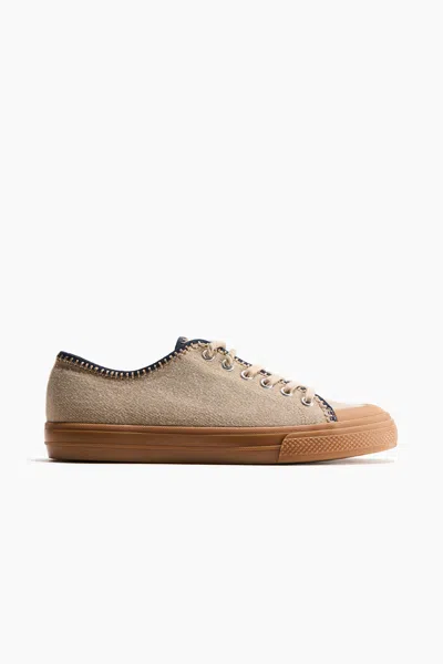 H&m Twill Sneakers In Gold