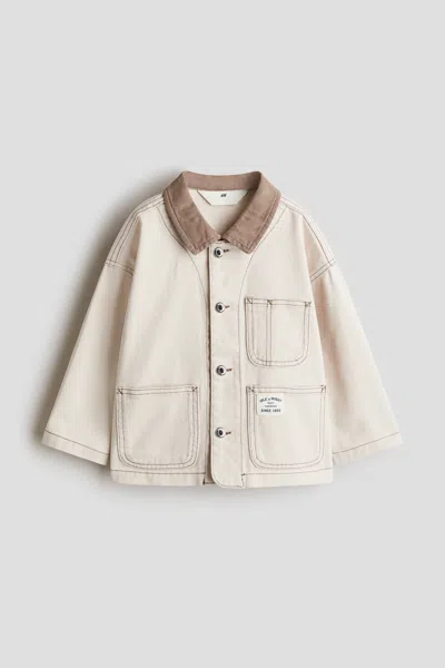 H&m Kids' Twill Utility Jacket In Neutral