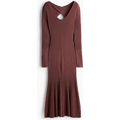 H&m Twist-detail Dress In Brown