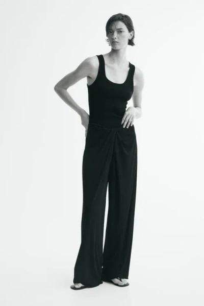 H&m Twist-detail Jersey Pants In Black