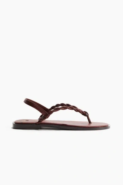 H&m Twist-detail Sandals In Brown