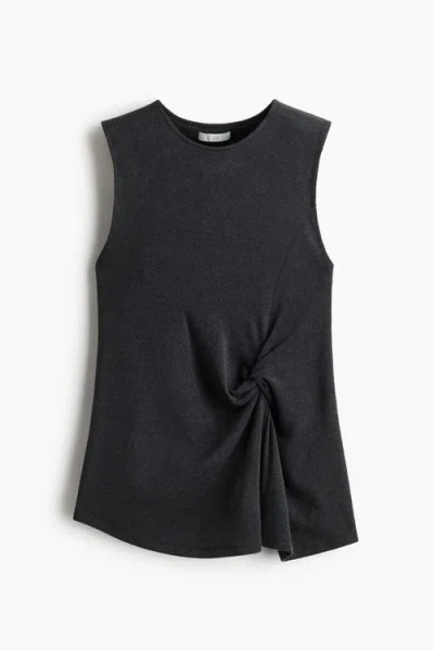 H&m Twist-detail Vest Top In Black