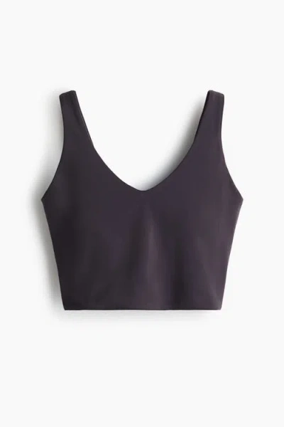 H&m Twist-detail Vest Top With Softmove In Brown