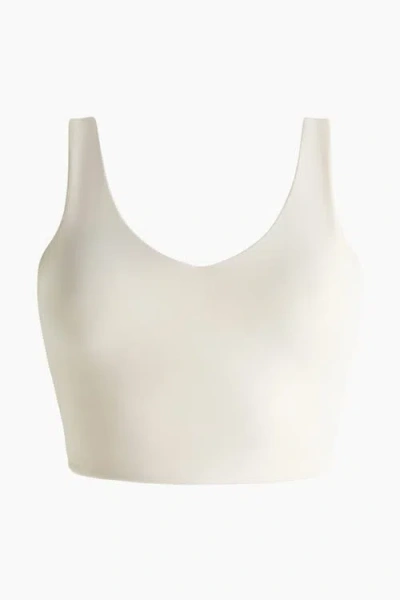 H&m Twist-detail Vest Top With Softmove In White
