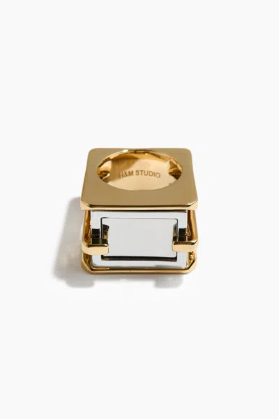 H&m Two-tone Ring In Gold-colored/silver-colored
