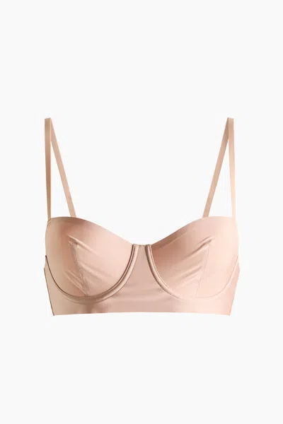 H&m Underwire Microfiber Bra In Pink