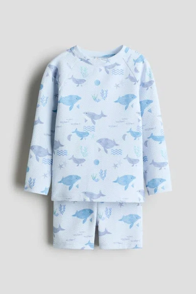 H&m Kids'  Upf 50 Swim Set In Blue