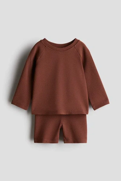 H&m Babies'  Upf 50 Swim Set In Brown
