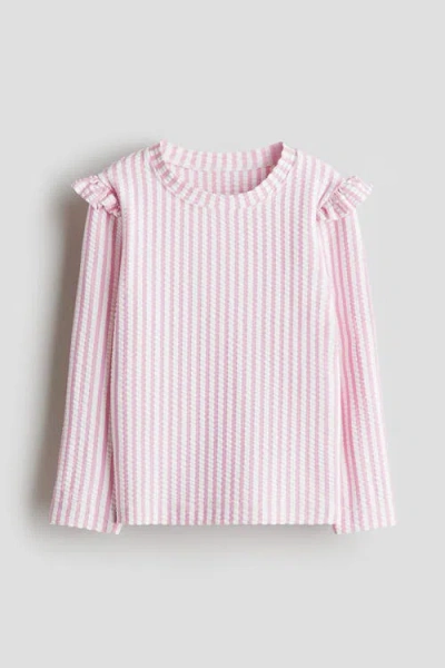 H&m Kids'  Upf 50 Swim Top In Pink