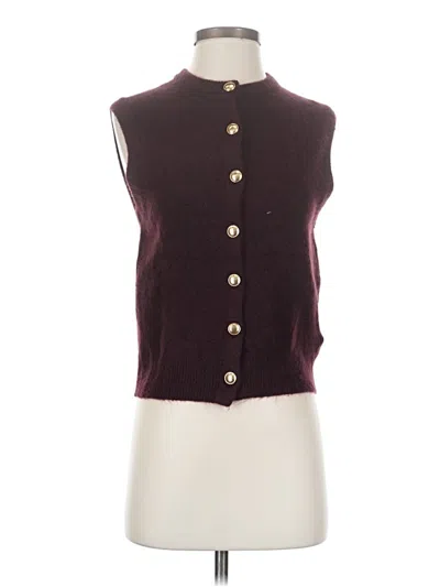 H&m Vest In Burgundy