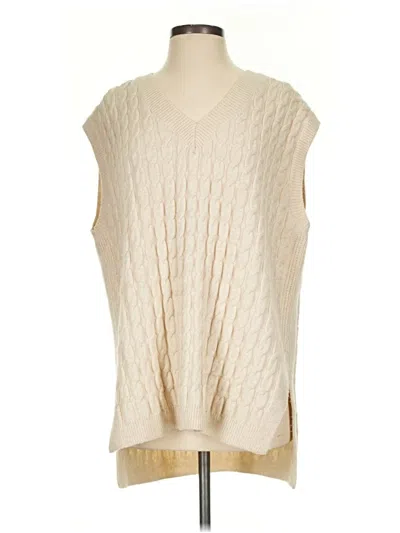 Pre-owned H&m Vest In Ivory