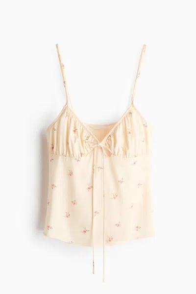 H&m Viscose Camisole Top In Neutral