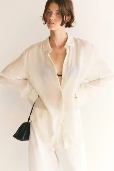 H&m Viscose Shirt In Neutral