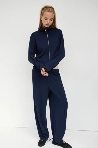 H&m Viscose-blend Barrel-leg Pants In Blue