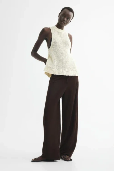H&m Viscose-blend Barrel-leg Pants In Black