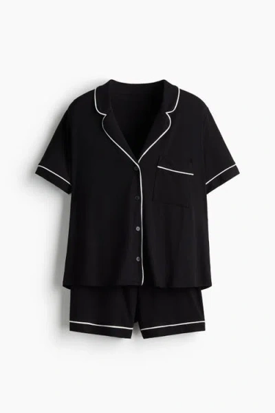 H&m Viscose-blend Pyjamas In Black