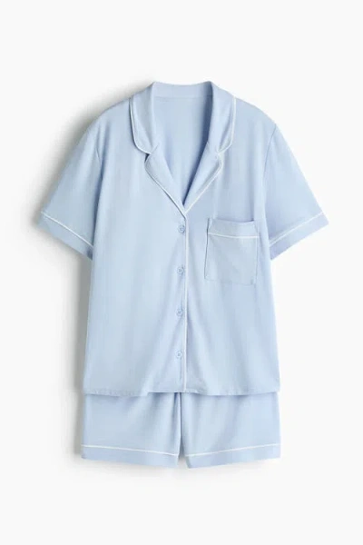 H&m Viscose-blend Pyjamas In Blue