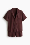 H&m Viscose-blend Pyjamas In Burgundy