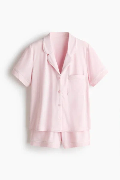 H&m Viscose-blend Pyjamas In Pink