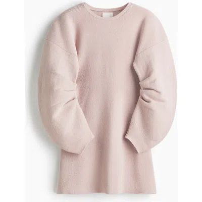 H&m Viscose-blend Rib-knit Dress In Pink