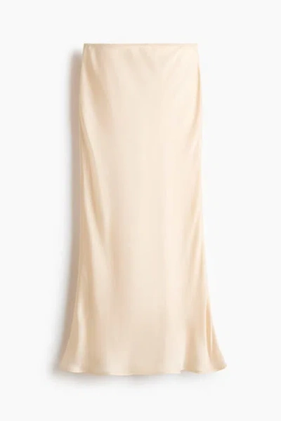 H&m Viscose-blend Slip Skirt In Nude