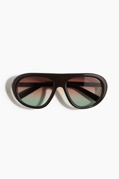 H&m Visor Sunglasses In Brown