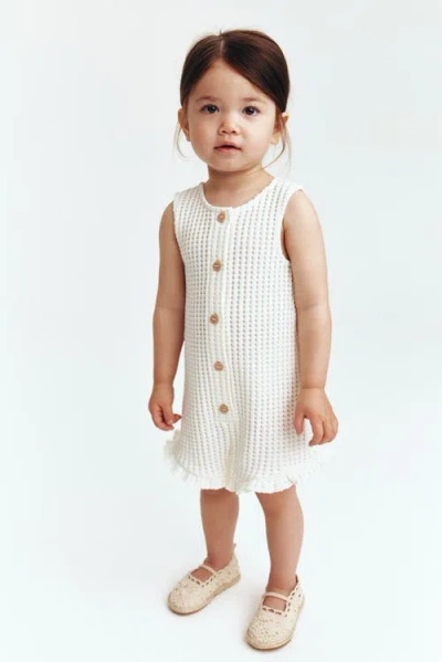H&m Babies'  Waffle-knit Romper Suit In Brown