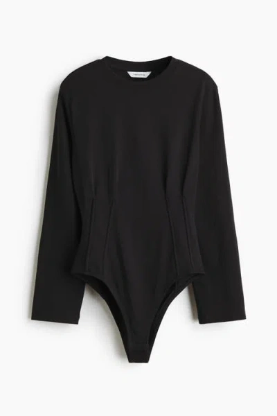 H&m Waisted Body In Black