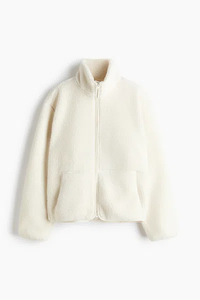 H&m Warm Activewear Fleece Jacket With Thermomove In Neutral