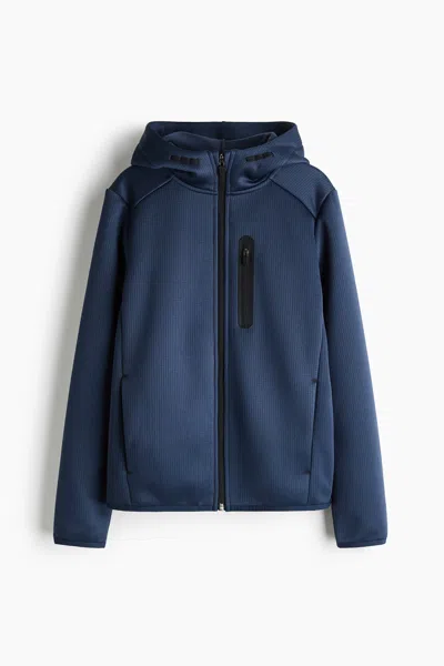 H&m Kids' Warm Activewear Hooded Jacket With Thermomove In Blue