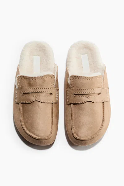 H&m Warm-lined Slippers In Brown