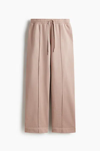 H&m Washed-look Sweatpants In Dusty Pink
