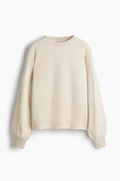 H&m Washed-look Sweatshirt In Neutral