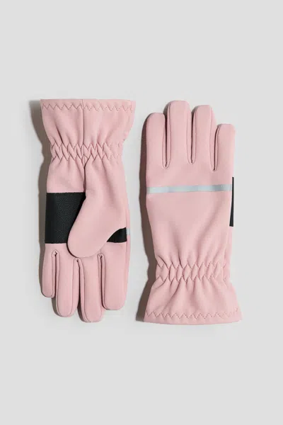 H&m Water-repellent Gloves In Light Dusty Pink