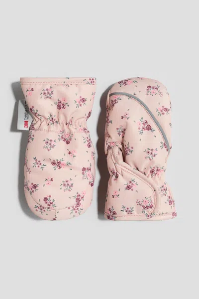 H&m Water-repellent Mittens In Pink
